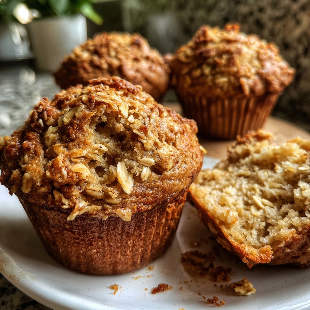 Muffins mit Banane und Haferflocken