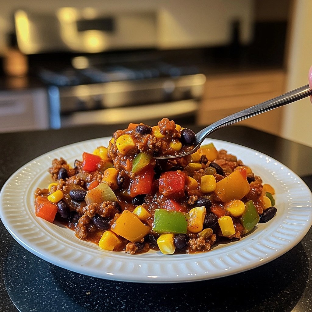 Chili sin Carne mit Mais