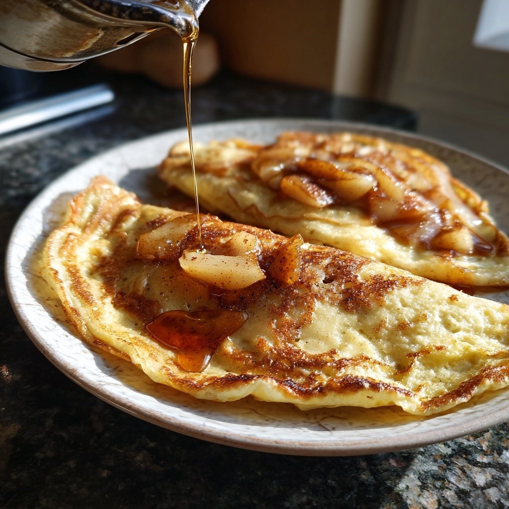 Pfannkuchen mit Birnen