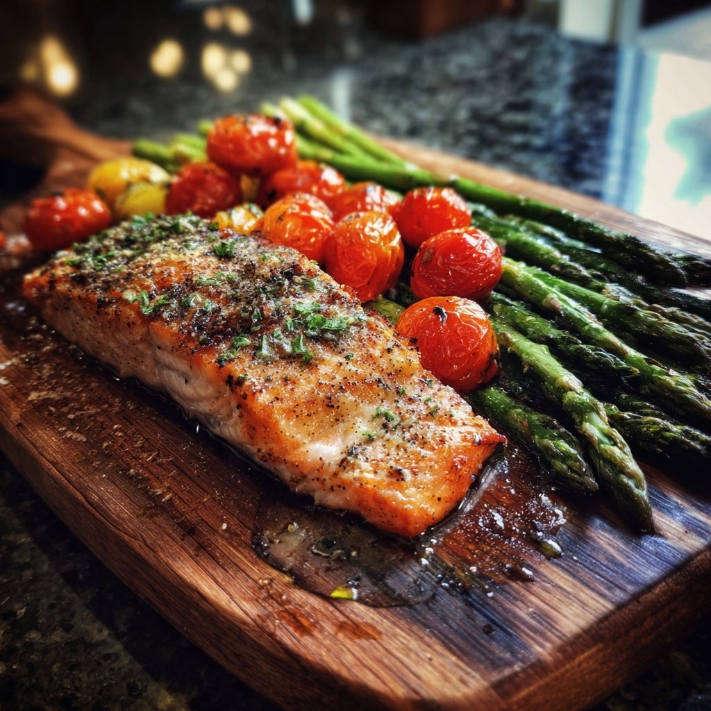 Kalorienarme Ofenpfanne Mit Lachs