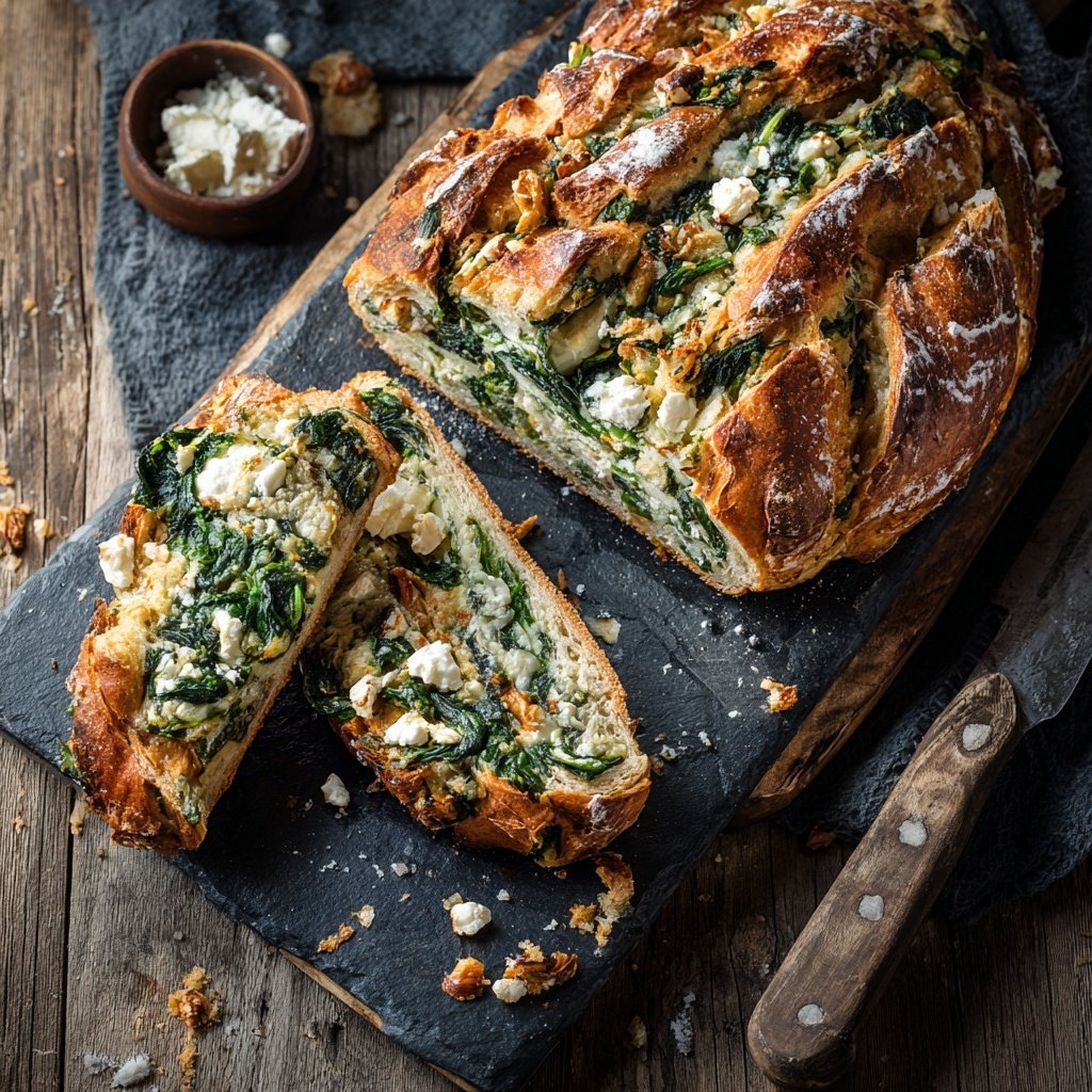 Zupfbrot Mit Spinat Und Feta