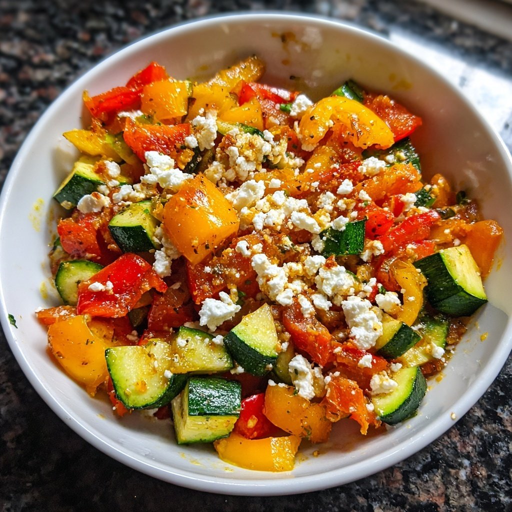 Gesund & Leicht Mediterrane Gemüsepfanne mit Feta