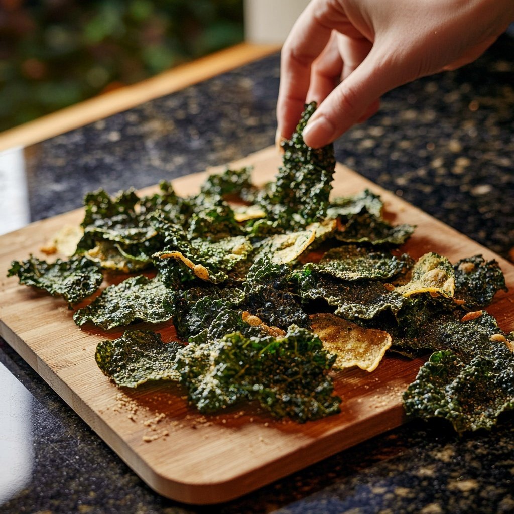 Grünkohl Chips als gesunder Snack