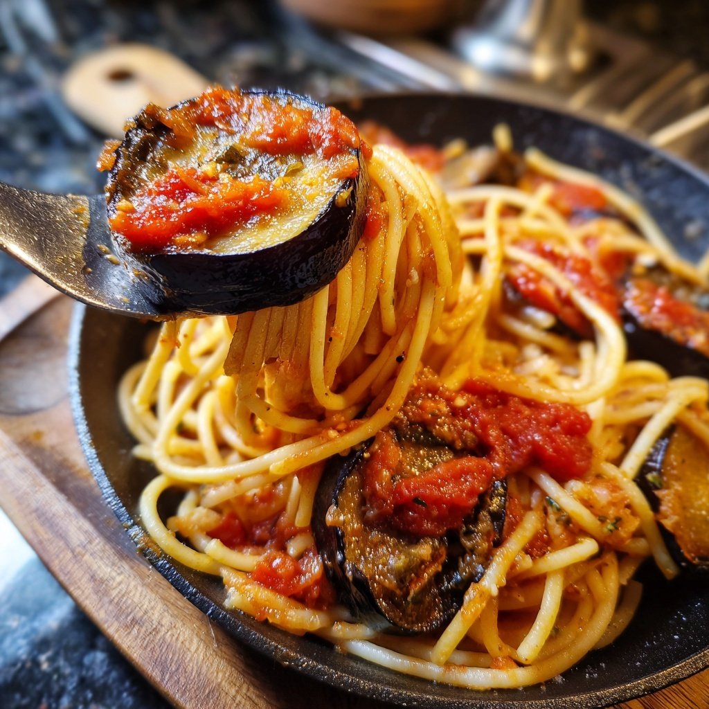 Internationale Küche Italienische Pasta alla Norma