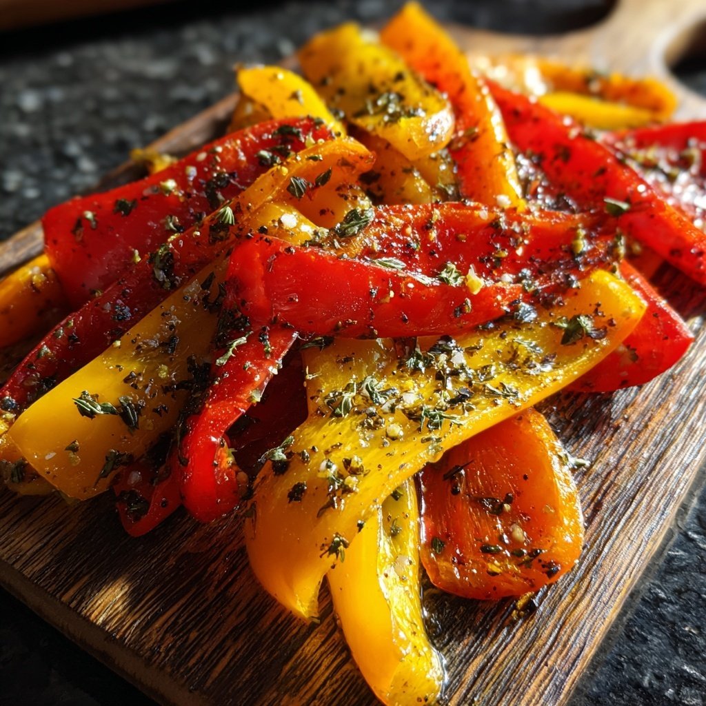 Gegrillte Paprika Streifen